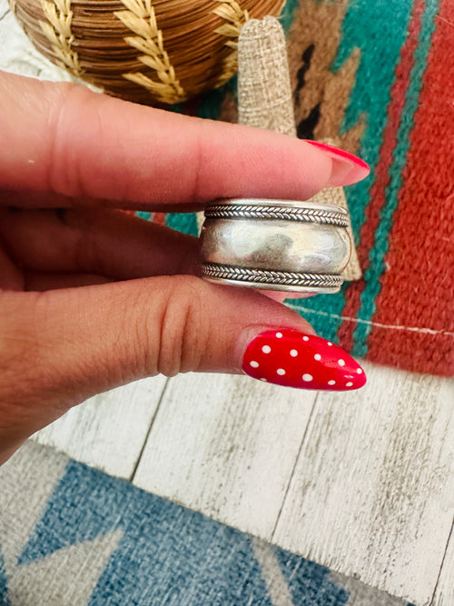 Old Pawn Navajo Sterling Silver Band Ring Size 11.5