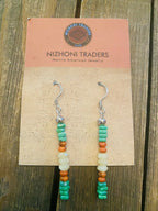 Handcrafted Sterling Silver Multi Stone Beaded Dangle Earrings