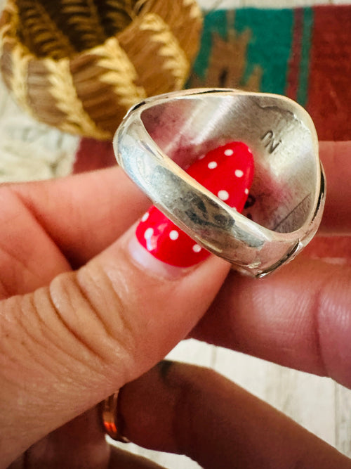 Handcrafted Sterling Silver & Turquoise Cluster Ring
