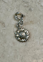 Sterling Silver Sunflower Charm