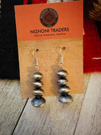 Handcrafted Sterling Silver Pearl Beaded Drop Earrings