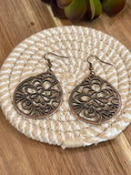 Vintage Handmade Copper Earrings
