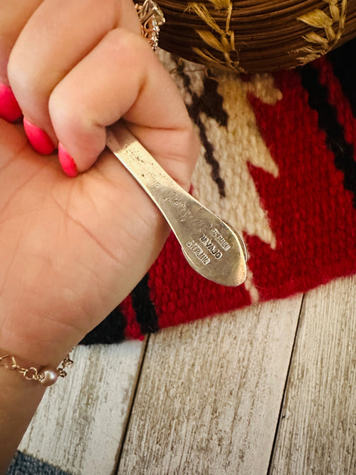 Old Pawn Turquoise & Sterling Silver Hair Pin