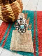 Old Pawn Navajo Sterling Silver & Turquoise Ring Size 6