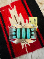 Old Pawn Sterling Silver & Turquoise Cuff Bracelet /