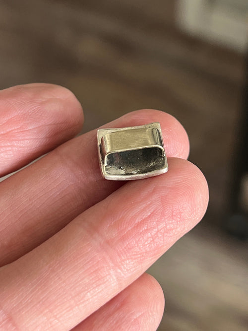 Sterling Silver Mini Concho Slide, Four Corners