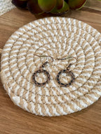 Vintage Handmade Copper Small Circle Dangle Earrings