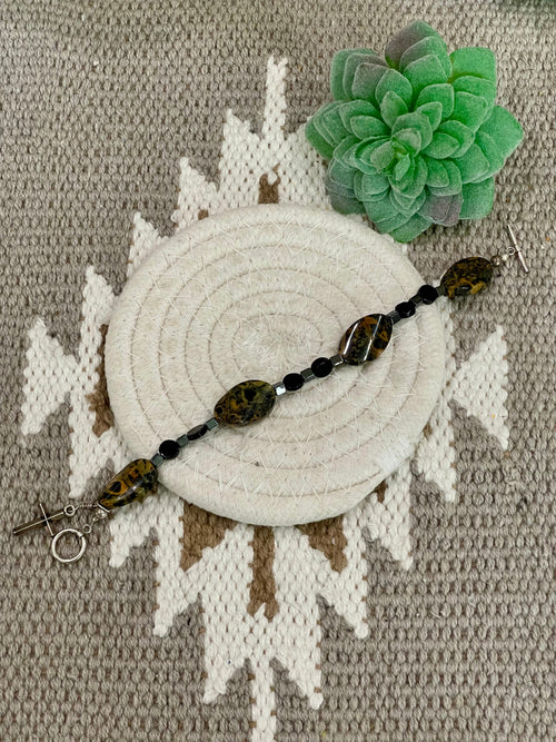 The Bijoux Vault Vintage Beaded Cross Bracelet