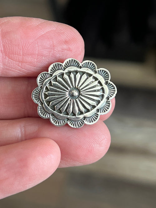 Sterling Silver Traditonal Style Concho Slide