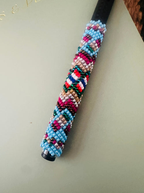Handcrafted Muticolor Beaded Pen