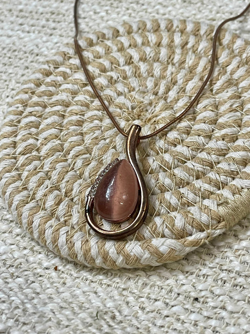 Vintage Handmade Copper Beaded Necklace