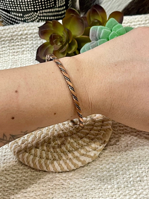 Vintage Handmade Copper Bangle Bracelet