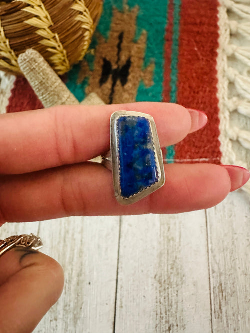 Old Pawn Navajo Sterling Silver & Lapis Ring