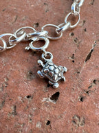Handcrafted Sterling Silver Roaming Turtle Charm