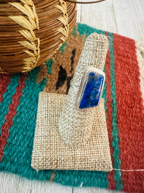 Old Pawn Navajo Sterling Silver & Lapis Ring