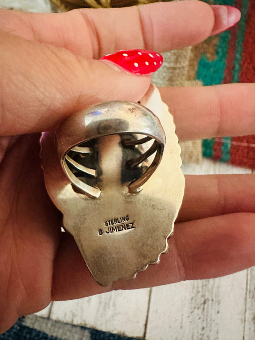 Old Pawn Navajo Sterling Silver & Turquoise Ring Size 7