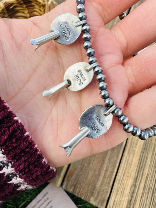 Handcrafted 3mm Sterling Silver Pearl & Multi Stone Blossom Stretch Bracelet