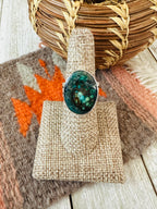 Old Pawn Navajo Sterling Silver & Turquoise Ring Size 7