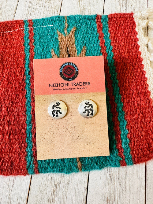 Vintage Sterling Silver Kachina Stud Earrings