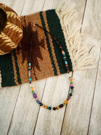 Handcrafted Multi Stone & Sterling Silver Beaded 18” Necklace