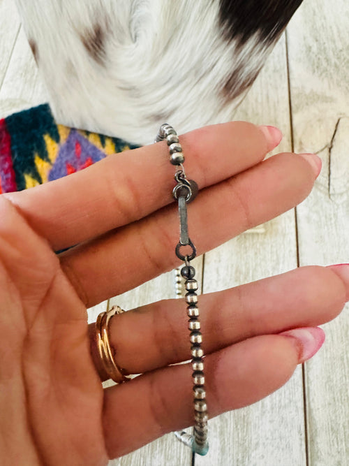 Handcrafted Sterling Silver, Spiny Oyster & Turquoise Beaded Necklace