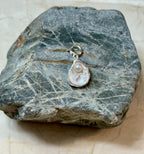 Sterling Silver Oyster Shell with Pearl Charm