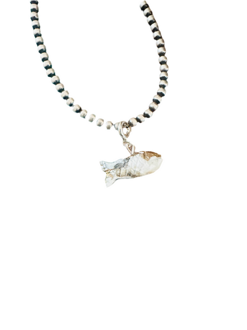 Handcrafted & Hand Carved Blue Mojave Fish Charm