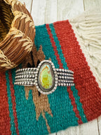 Handcrafted Old Pawn Turquoise & Sterling Silver Cuff Bracelet