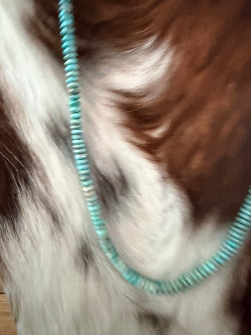 Handcrafted Turquoise 18" Beaded Necklace