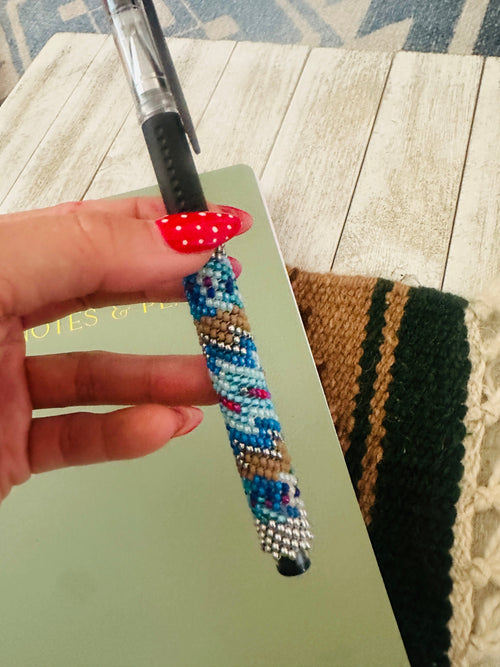 Navajo Made Muticolor Beaded Pen