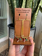 “The Golden Collection” Royality Handmade Gold Plated Multi Colored Beaded Earrings