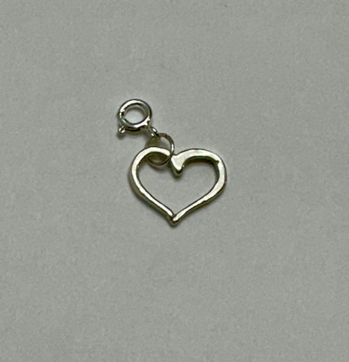 Sterling Silver Open Heart Charm