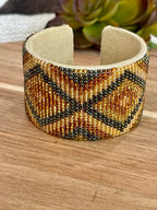 Vintage Handmade Beaded Bracelet Cuff