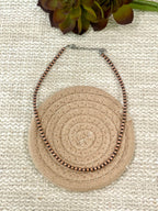 Handmade Copper 14” 4mm Beaded Necklace