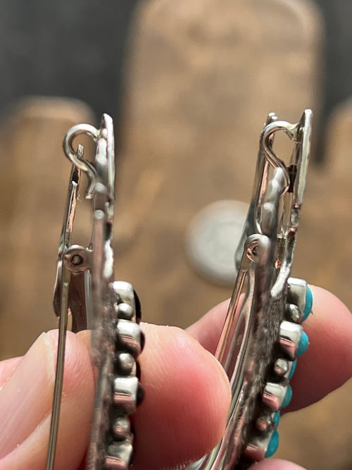 Handcrafted Sterling Silver and Stone Horned Toad Pin and Pendant by Lee Charley, Turquoise or Onyx