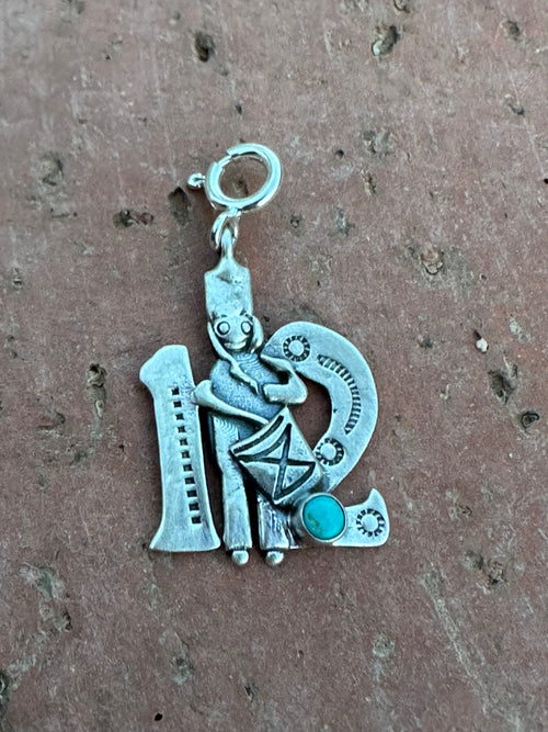 Handmade Sterling Silver and Turquoise 12 DAYS OF CHRISTMAS Charms