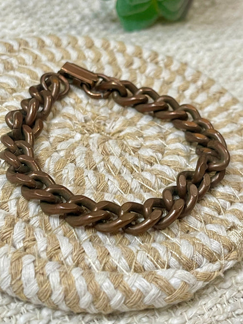 Vintage Handmade Copper Chain Bracelet