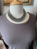 8.5mm Old Pawn Handcrafted Sterling Silver Saucer Pearl Beaded Necklaces