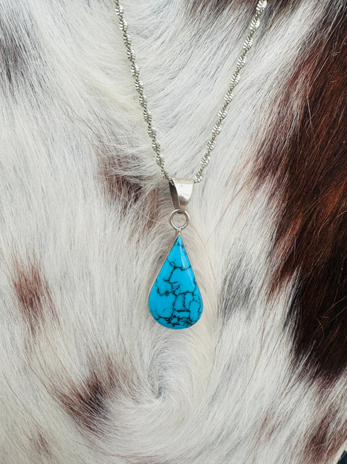 Old Pawn Handcrafted Sterling Silver, Coral and Turquoise Double Sided Necklace