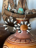 Tonisha Haley Handmade Navajo Pearl Naja Earrings, 11mm Beads