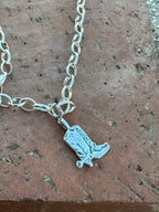 Handcrafted Sterling Silver Cowboy Mini Boot Charm