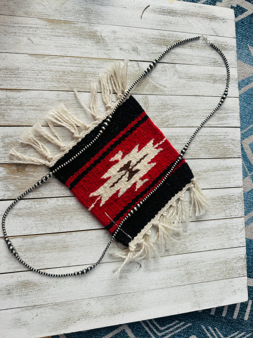 Handcrafted Sterling Silver Pearl 42” Beaded Necklace on