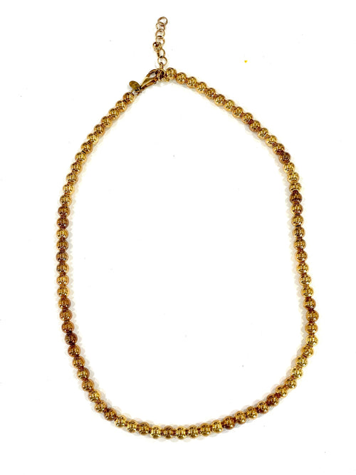 Vintage Handmade Copper Beaded Necklace