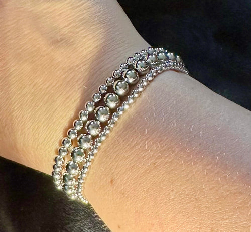 Beaded Stretch Bracelet Set of 3