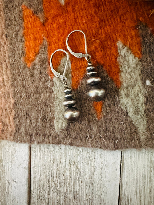 Navajo Sterling Silver Pearl Dangle Earrings