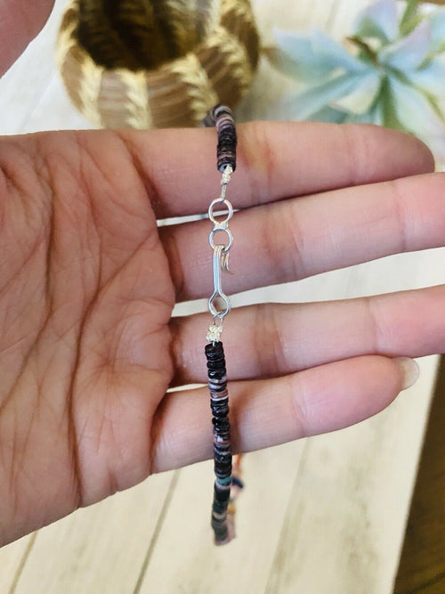 Multi Stone & Heishi Beaded 18 Inch Necklace