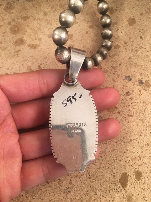 Handcrafted Francis Melvin Vintage Multi Stone Inlay Pendant Signed