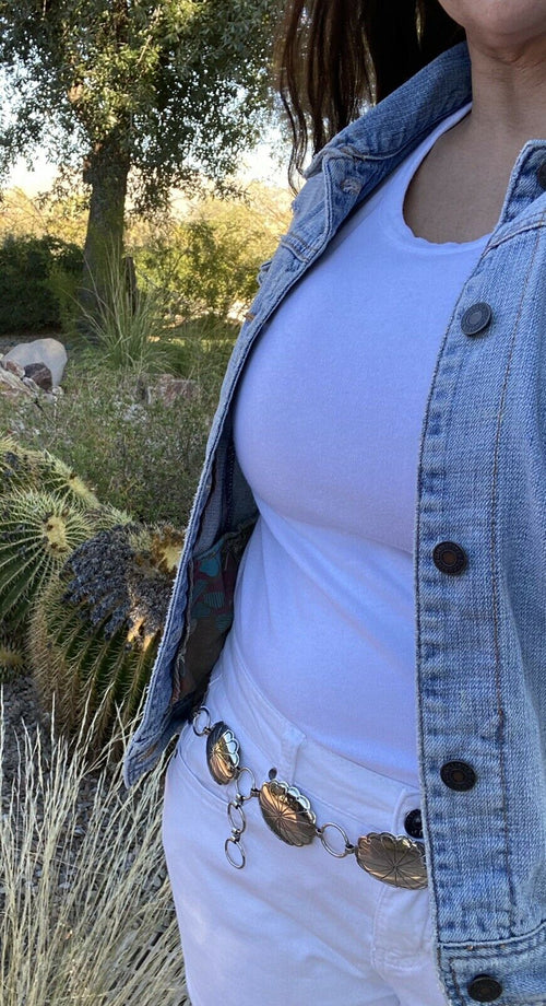 Handcrafted Beautiful Nickel Silver Concho Belt