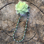 Navajo Sterling Silver and Sonoran Gold Turquoise Beaded Necklace