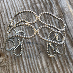 Handcrafted Bead Sterling Silver Bracelet Cuff